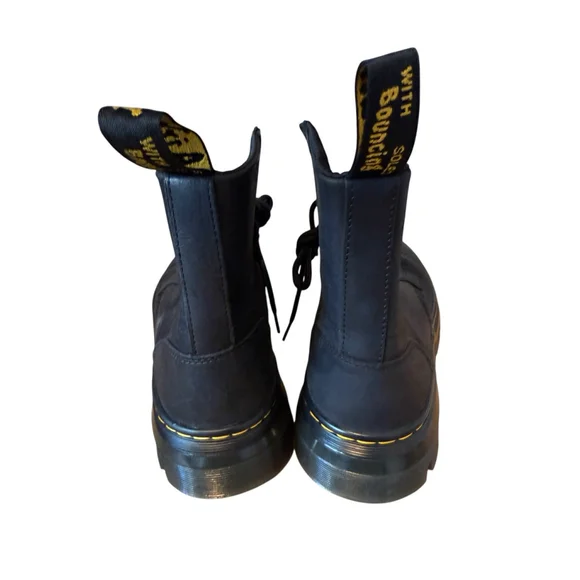 Dr. Doc Martens Boots Combs Leather Black Men's 9 Women’s 10 Unisex 42 EU NWOB - Picture 3 of 9